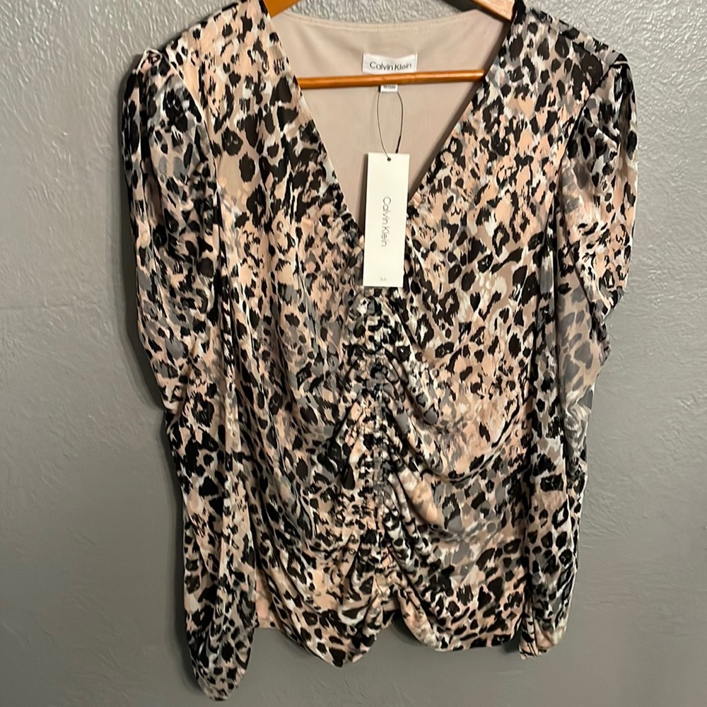 Calvin Klein Long Sleeve Animal Print- New with tags